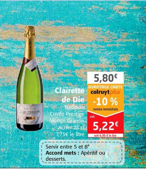 clairette de die tradition cuvée prestige monge granon