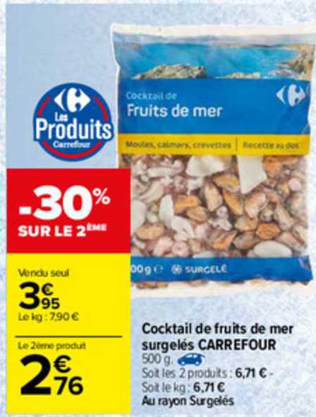 Cocktail De Fruits De Mer Surgelés Carrefour
