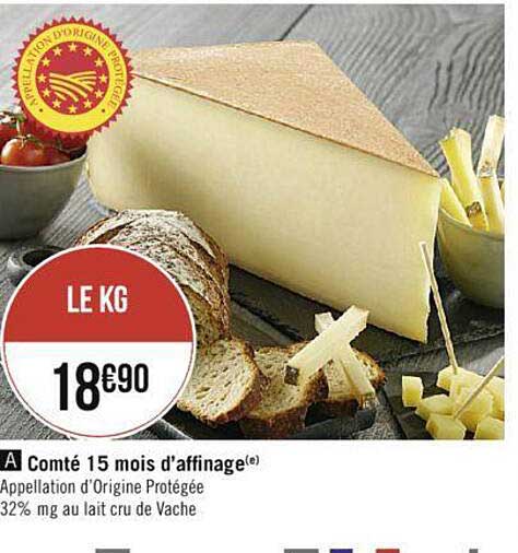 comté 15 mois d'affinage