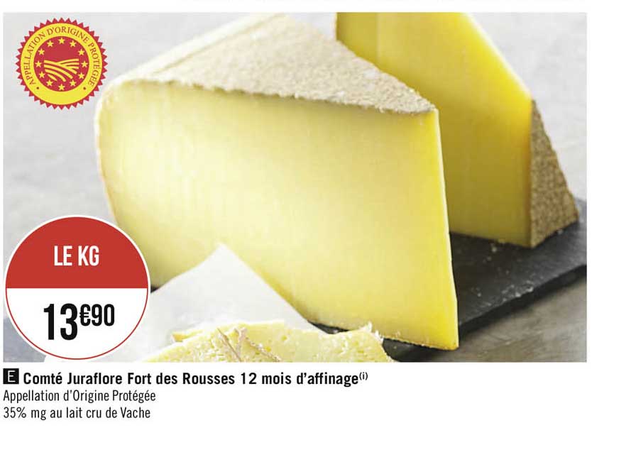 comté juraflore fort des rousses 12 mois d'affinage