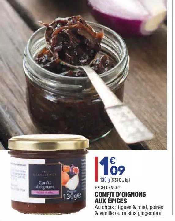 confit d'oignons aux épices excellence
