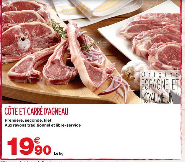 côte et carré d'agneau