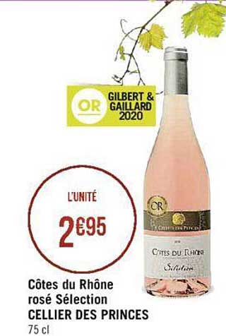 côtes du rhône rosé sélection cellier des princes