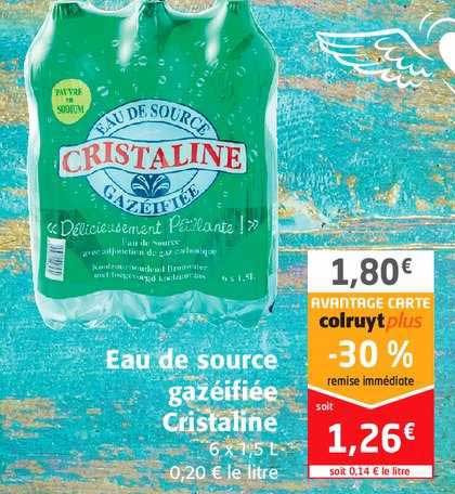 eau de source gazéifiée cristaline