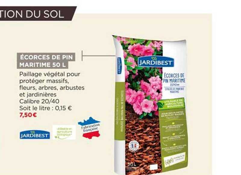 écorces de pin maritime 50 l jardibest