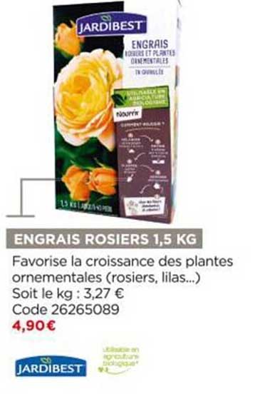 engrais rosiers 1,5 kg jardibest