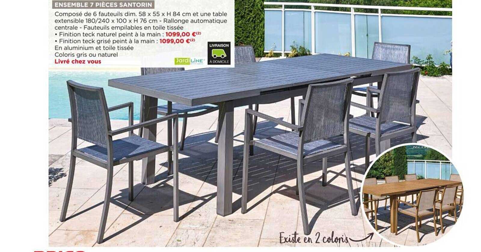 ensemble 7 pièces santorin