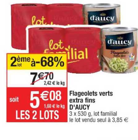 Flageolets Verts Extra Fins D'aucy