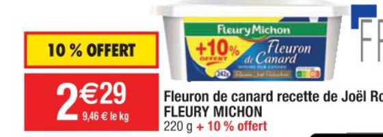 fleuron de canard recette de joël fleury michon