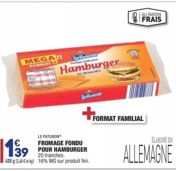 Fromage Fondu Pour Hamburger Le Paturon