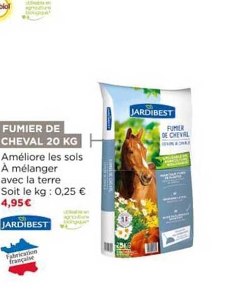 fumier de cheval 20 kg jardibest