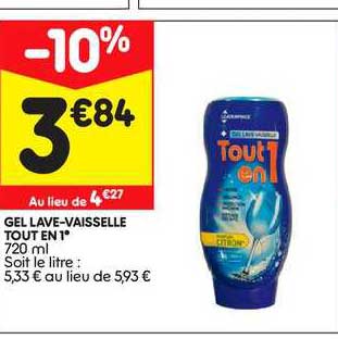 gel lave-vaisselle tout en 1