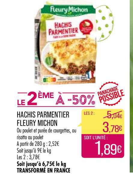 hachis parmentier fleury michon