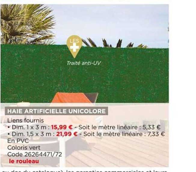 Haie Artificielle Unicolore