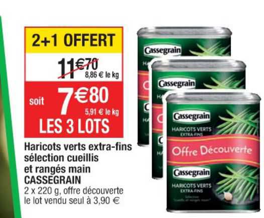 Haricots Verts Extra-fins Sélection Cueillis Et Rangés Main Cassegrain