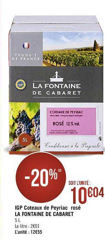 igp coteaux de peyriac rosé la fontaine de cabaret