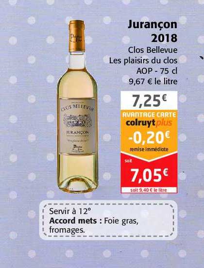 jurançon 2018 clos bellevue les plaisirs du clos