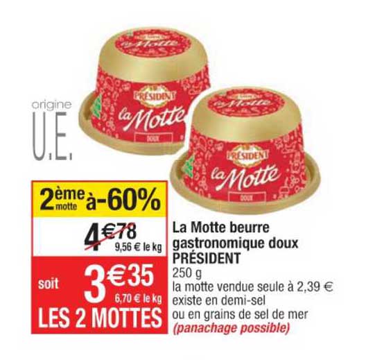 la motte beurre gastronomique doux président