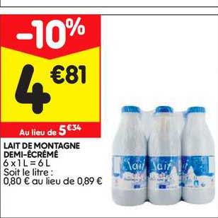lait de montagne demi-écrémé