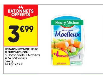 Le Bâtonnet Moelleux Fleury Michon