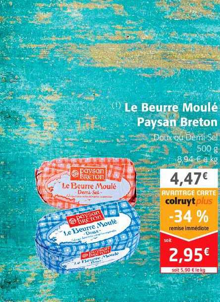 le beurre moulé paysan breton