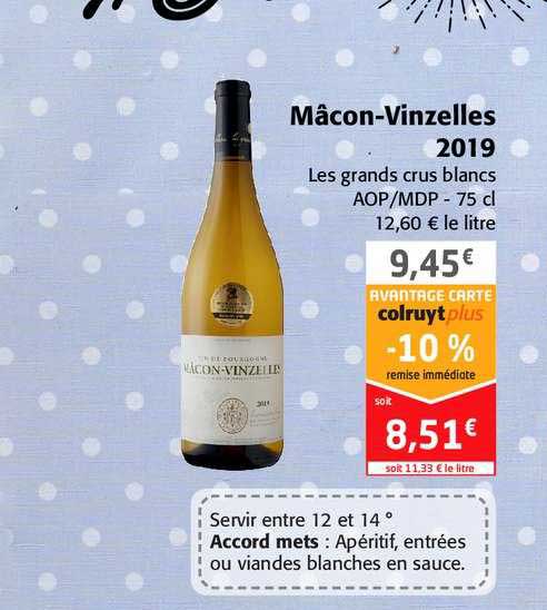 Mâcon-vinzelles 2019 Les Grands Crus Blancs