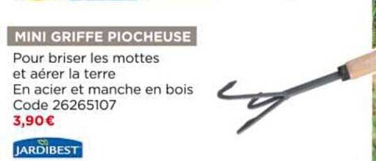 mini griffe piocheuse jardibest