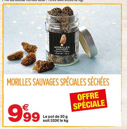 Morilles Sauvages Spéciales Séchées