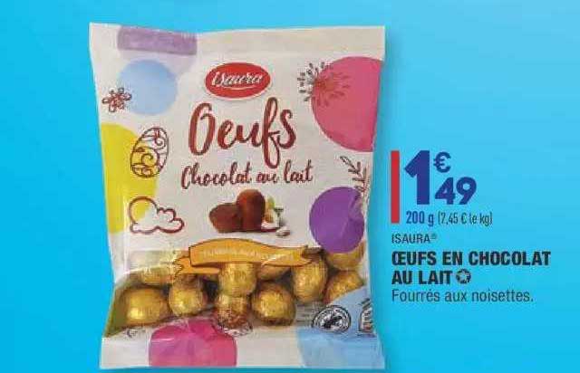 oeufs en chocolat au lait isaura