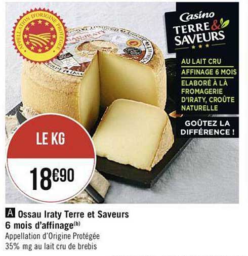 ossau iraty terre et saveurs 6 mois d'affinage