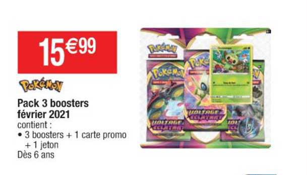 pack 3 boosters février 2021 pokémon