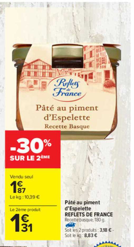 pâté au piment d'espelette reflets de france