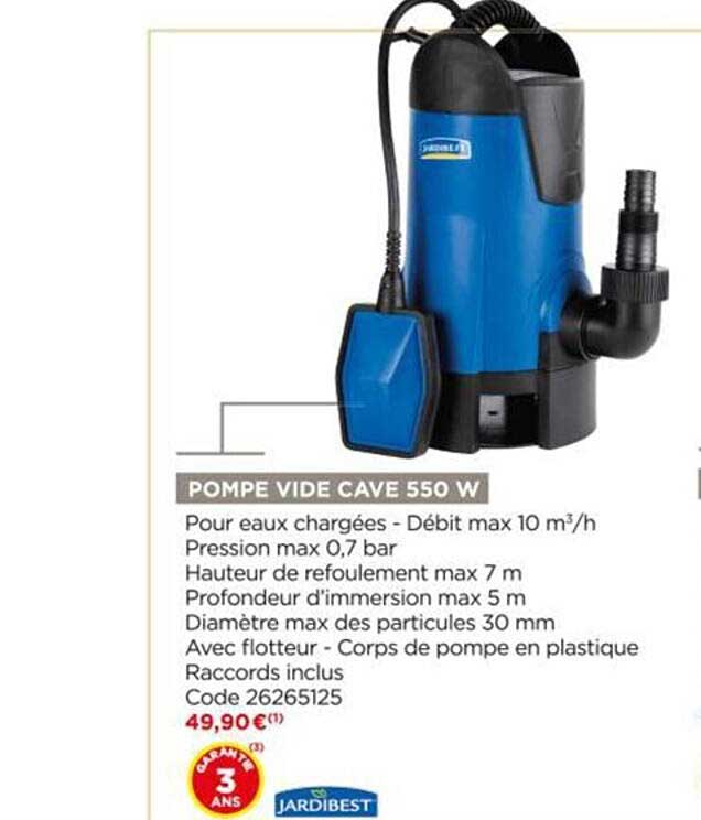 Pompe Vide Cave 550w