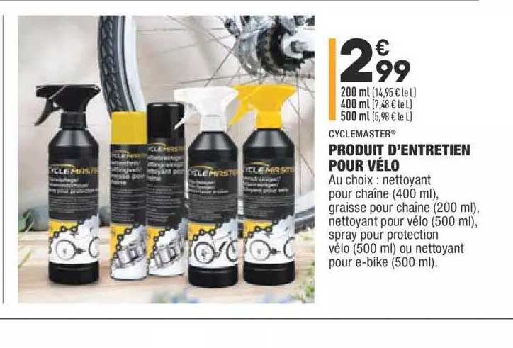 produit d'entretien pour vélo cyclemaster