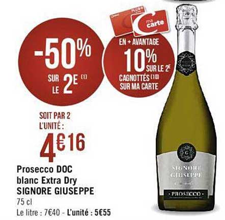 prosecco doc blanc extra dry signore giuseppe
