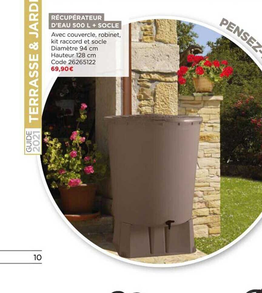 Récupérateur D'eau 500 L + Socle