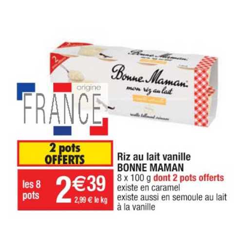 riz au lait vanille bonne maman