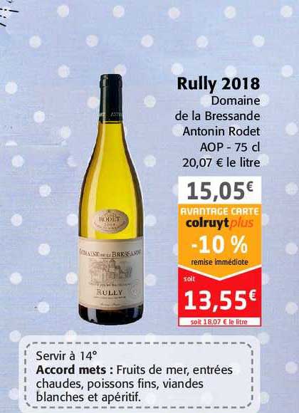 rully 2018 domaine de la bressande antonin rodet