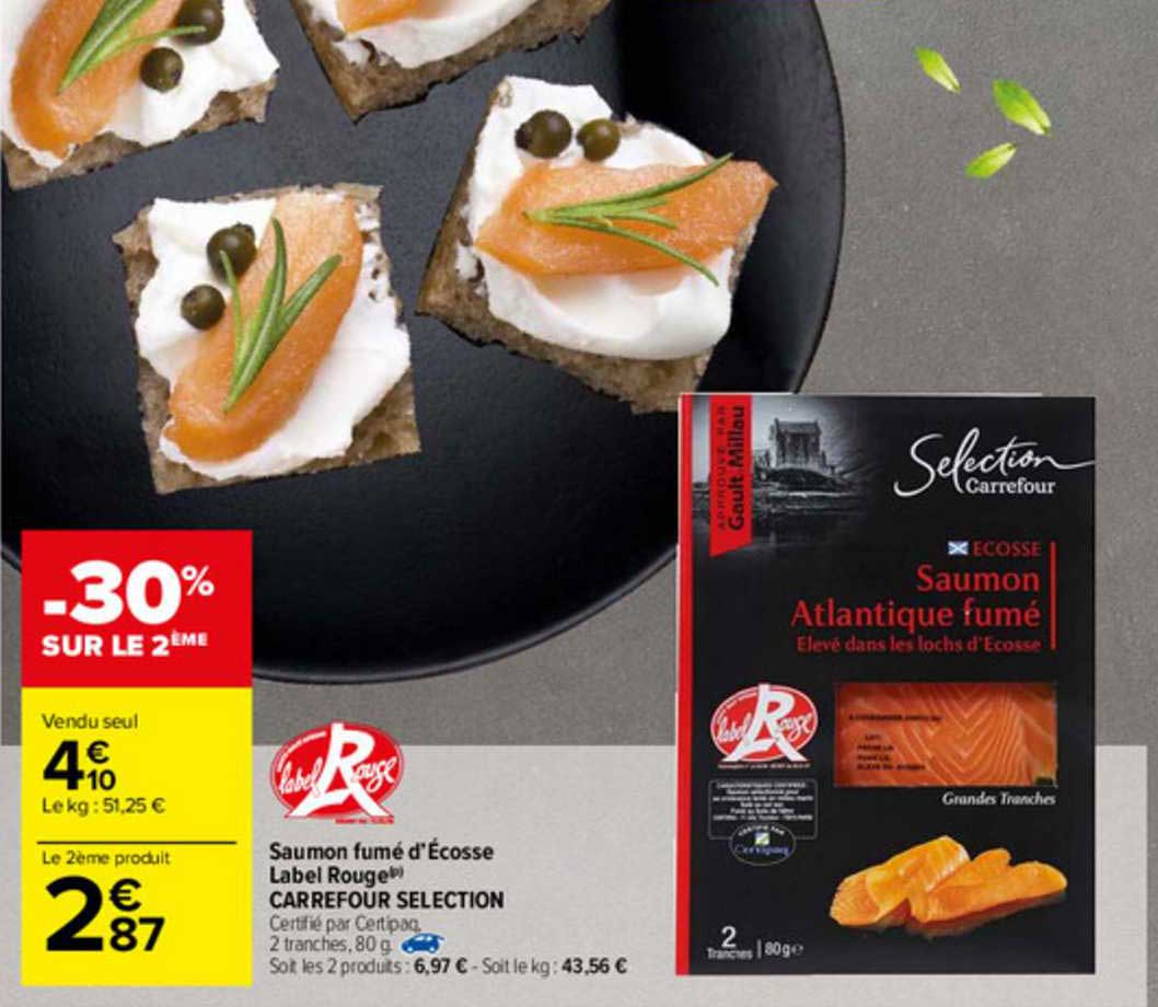 Saumon Fumé D'écosse Label Rouge Carrefour Selection
