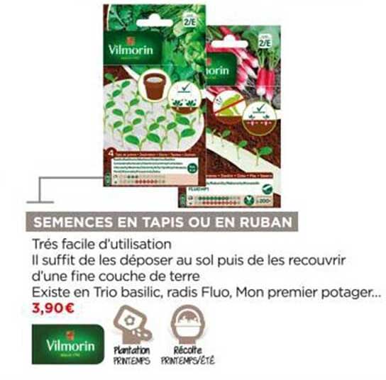 semence en tapis ou en ruban vilmorin