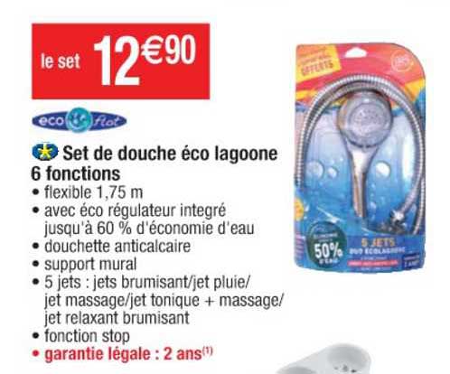 set de douche éco lagoone 6 fonctions