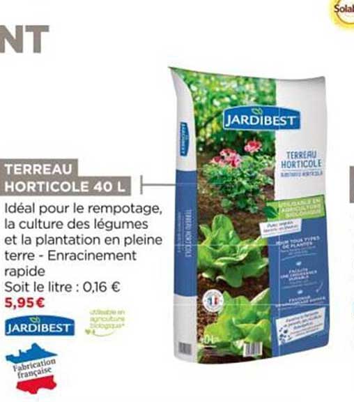 terreau horticole 40 l jardibest