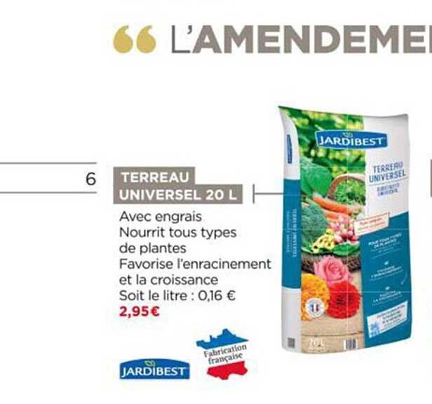 terreau universel 20 l jardibest