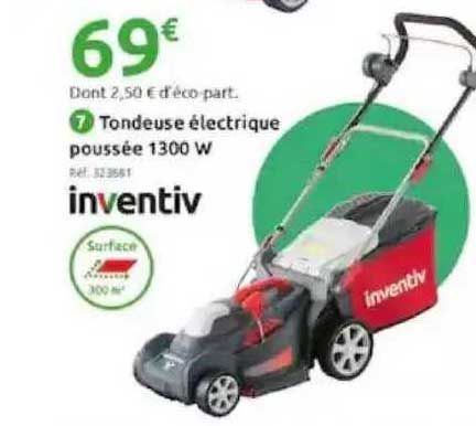 tondeuse électrique poussée 1300 w inventiv
