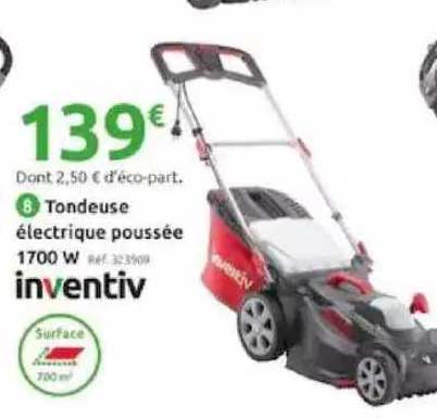 tondeuse électrique poussée 1700 w inventiv