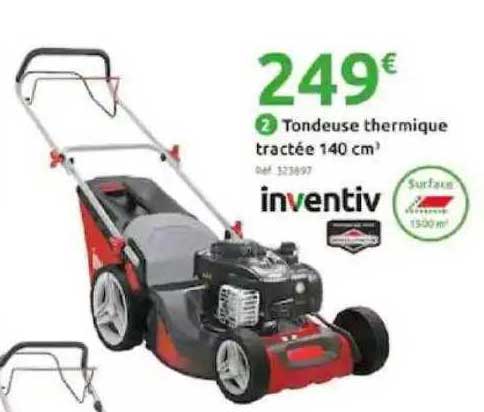 tondeuse thermique tractée 140 cm3 inventiv