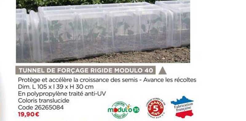 tunnel de forçage rigide modulo 40