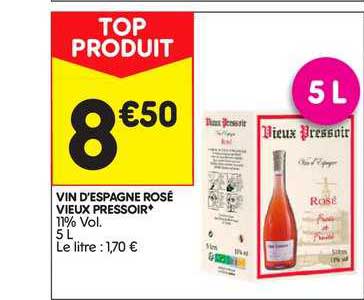 vin d'espagne rosé vieux pressoir