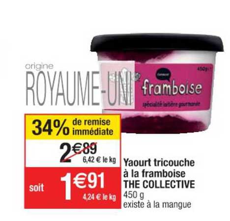 Yaourt Tricouche à La Framboise The Collective