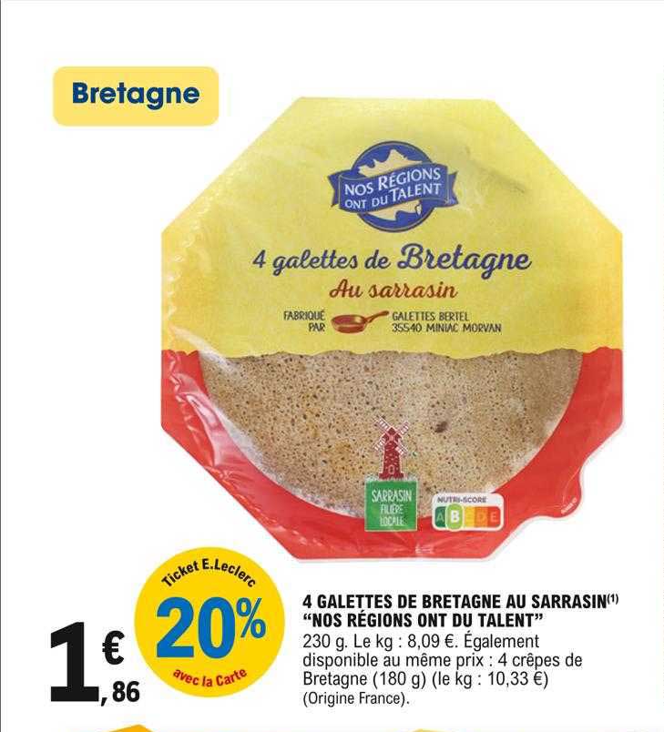 4 galettes de bretagne au sarrasin "nos régions ont du talent"